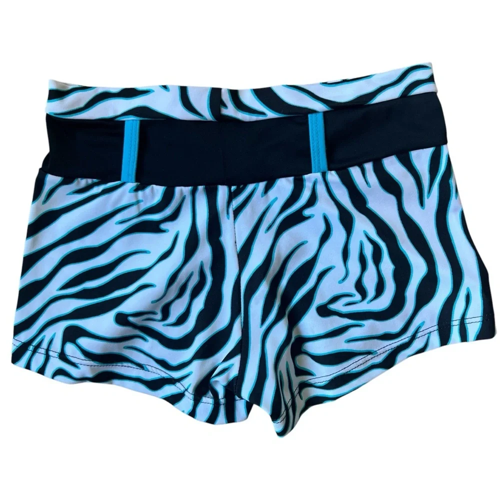 Class Act Dancewear Zebra Print Shorts Size Child L